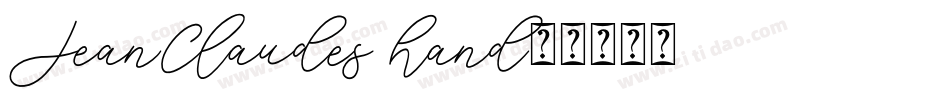 Jean-Claude's hand字体转换